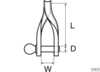 Twisted shackle d5mm l22mm s/steel