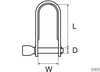 Dee shackle kp d4mm s/steel