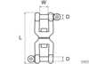 Wirbelschäkel / Schäkel d6mm Inox 