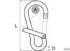 Side snap hook d10mm s/steel<