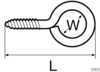 Haken oder Schraube 36 mm Inox 