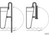 Échelle de main courante en acier inoxydable / bois 3gr 