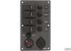 Panel c7/ip66 4p usb+socket black<