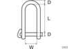 Wichard-Schlüsselstift mit langem Schäkel d5mm 