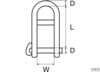 Wichard-Schlüsselstift mit langem Schäkel b d5mm 