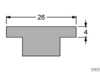 Rail de génois avant 26x4 / 2m 