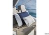 Lot de 2 coussins imperméables marine-blanc 