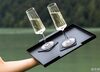 Pair magnetic champagne glass pl silwy