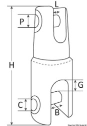 Σύνδεση Mega άγκυρας AISI 316 έως 18 mm