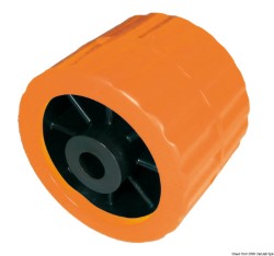 Roue latérale orange 75 mm Ø trou 15 mm 