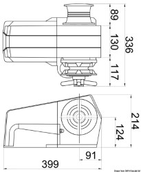Italwinch Devon windlass 1000 W - 24 V gypsy 8 mm 