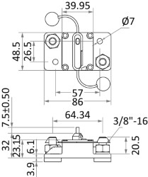 Watertight circuit breaker 250 A 