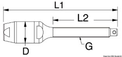 Terminal roscado para corda Ø 5 mm 