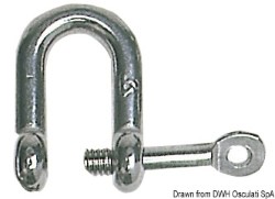  U-shackle AISI 316 with captive pin 4 mm 