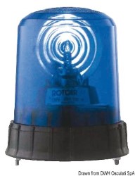 Feu bleu avec flash stroboscopique 12-24 V 
