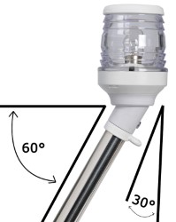Pull-out white pole light 30° on axis 60 cm 