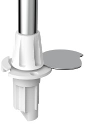 Advace pull-out pole white plastic w/base 60 cm 