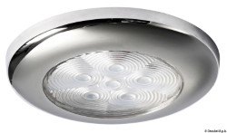 Stropné svietidlo krúžok koleso z nerezovej ocele 6 bielych LED diód