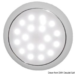 Day/Night LED ceiling light recessless chromed 