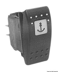 Interrupteur (ON)-OFF-(ON) 2 LED 24 V 