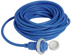 Fiche + câble 15 m bleu 30 A 