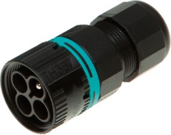 Plug / socket för panel eller skott 2/3/4-polig
