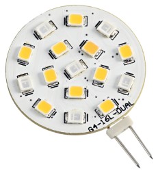 LED SMD žiarovka biela / červená 12 V