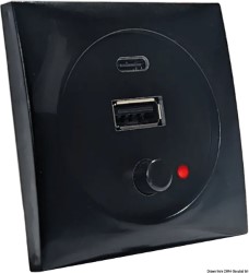 5V USB konektor čierny