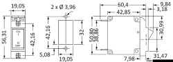 Airpax hydraulische magnetische circuitonderbrekingshendel 5A