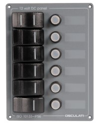 6-switche aluminium vertical panel 