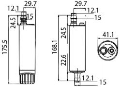 Погружной центробежный насос 12В - 18л/мин