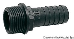 Hose 1x30 polyp.male adapter