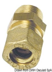 Brass comprssion joint straight male 12 mm x 3/8