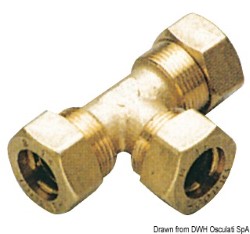 Brass comprssion T-joint 10 mm 