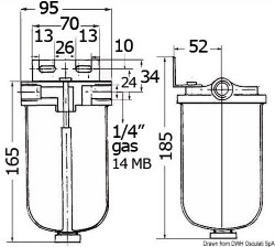 Diesel / Gasol. karaffel filter