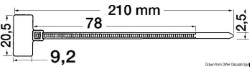 Collier nylon avec plaquette 2,5 mm x 110 mm 