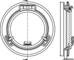 иллюминатор LEWMAR AISI316 круглый Ø 250 мм