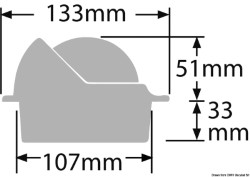 RITCHIE Wheelmark ενσωματωμένη πυξίδα 3" μαύρο/μαύρο