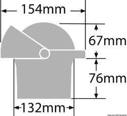 RITCHIE Wheelmark inbouwkompas 4"1/2 zwart/bla