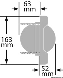 RITCHIE Venturi kompas za jedra 3"3/4 crno/plavi