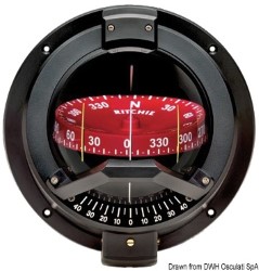 Kompass Ritchie Venturi Sail 3 "3/4 svart / röd
