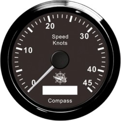 Скоростомер w / GPS компас черен / черен