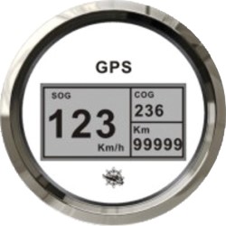 Speedometer kompas mile tæller GPS hvid / blank