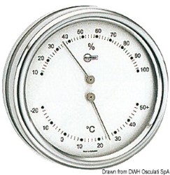 Barigo Orion thermo/hygrometer silver dial 