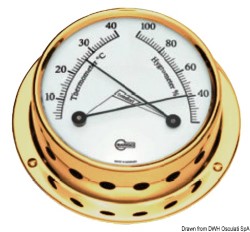 Hygro-thermomètre poli Barigo Tempo S 