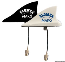 Hvid MAKO GLOMEX VHF antenne
