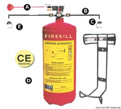 Пожарогасител шесткилограма Firekill с налягане