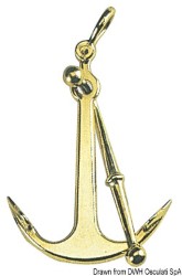 Admiralty anchor polished brass 85 mm 