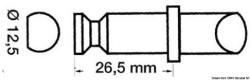 Plast / mosadz rowlock12.5x26.5mm