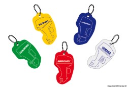 Porte-clés mod. hors-bord couleurs diverses Emballage 10 pièces assortis
